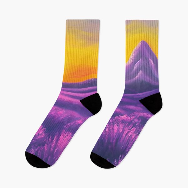Item preview, Purple Lavender Sunset Glow Landscape Art, Lavender Art, Mountain Sunset ART designed and sold by viewgraphics.