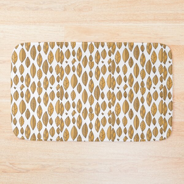 Item preview, hand drawn pattern with yellow leaves - leaves pattern  designed and sold by abudesigner.