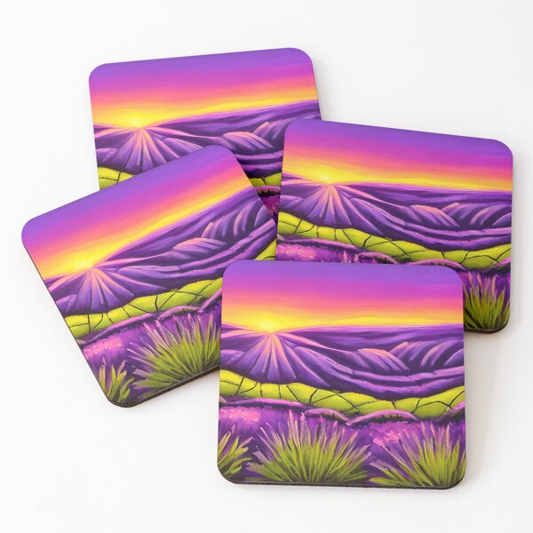 Item preview, Purple Lavender Sunset Glow Landscape Art, Lavender Art, Mountain Sunset ART designed and sold by viewgraphics.
