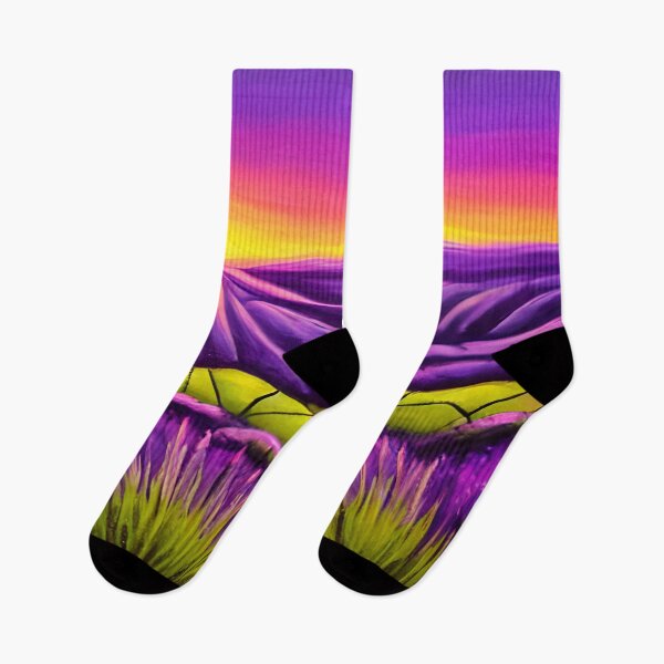 Item preview, Purple Lavender Sunset Glow Landscape Art, Lavender Art, Mountain Sunset ART designed and sold by viewgraphics.