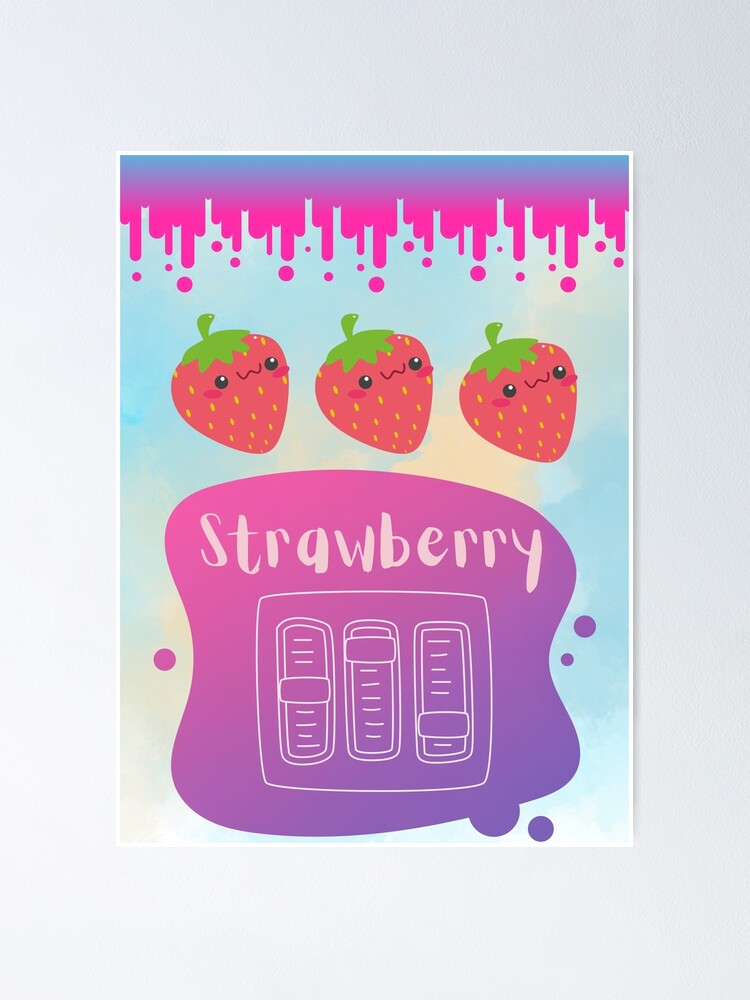 Thumbnail 1 of 3, Poster, Strawberry button designed and sold by Nairalee.