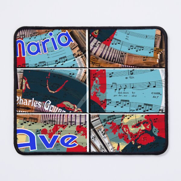 Item preview, ATTRACTIVE PORTRAIT OF CHARLES GOUNOD - MUSICIAN COMPOSER - ABSTRACT ORGAN ON MUSICAL SCORE - FAMOUS ARIA AVE MARIA - FUNNY MUSIC SCORE AVE MARIA PATCHWORK PATTERN - GREAT GIFT FOR ORGANIST designed and sold by Ralek.