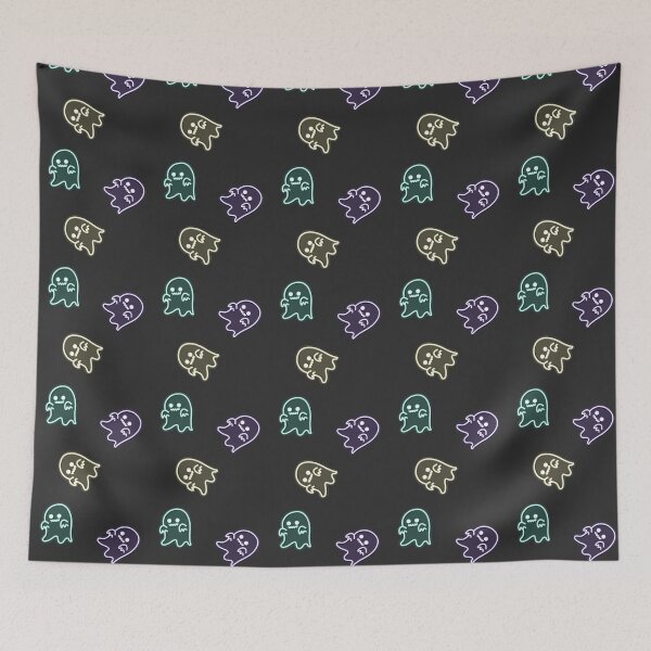 Item preview, Funky neon sign ghost pattern 7 designed and sold by LemonCreamyyyy.