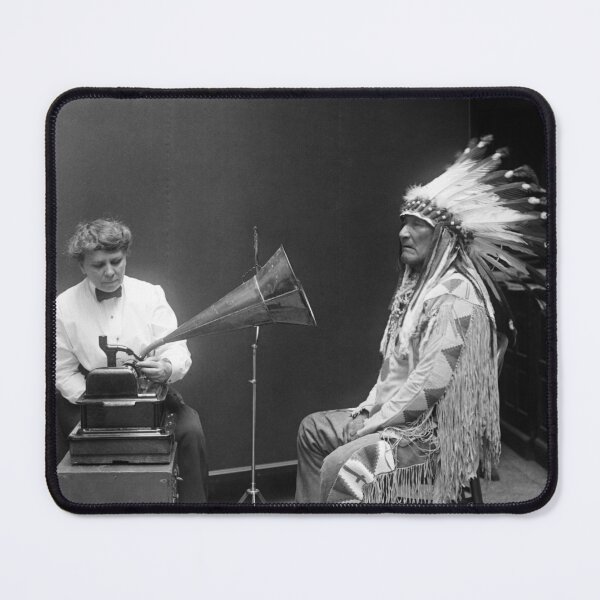 Item preview, Frances Densmore Recording With Mountain Chief - 1916 designed and sold by warishellstore.