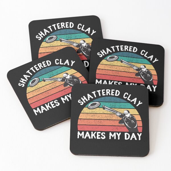 Item preview, Skeet Shooting Trap Sporting Clay Target Vintage Sunset Shattered Clay Makes My Day designed and sold by MacAndMoose.