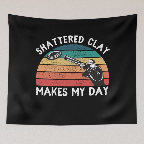 Item preview, Skeet Shooting Trap Sporting Clay Target Vintage Sunset Shattered Clay Makes My Day designed and sold by MacAndMoose.