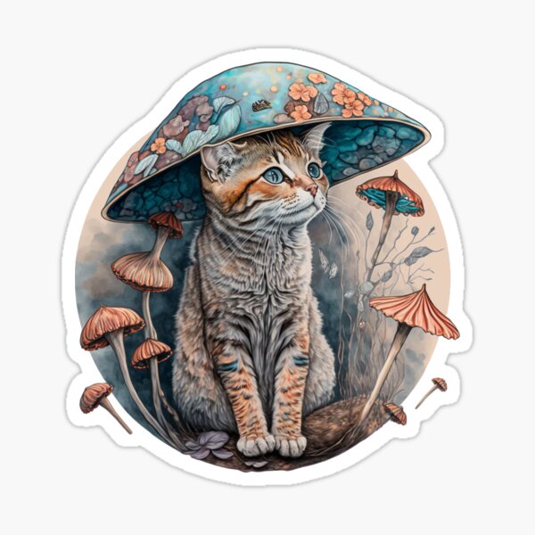 Mushroom Cat Sticker