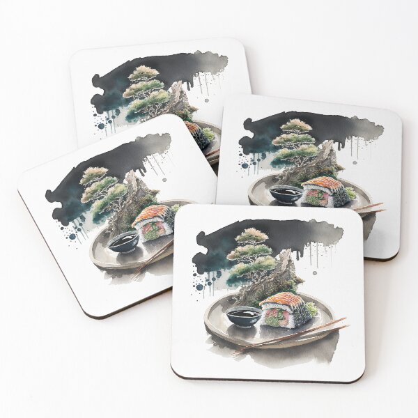 Artikelvorschau, Yummie Sushi - sumie painting entworfen und verkauft von MaitionDesigns.