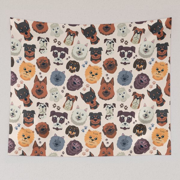 Item preview, Cute Dog Heads Pattern  designed and sold by enbrata.