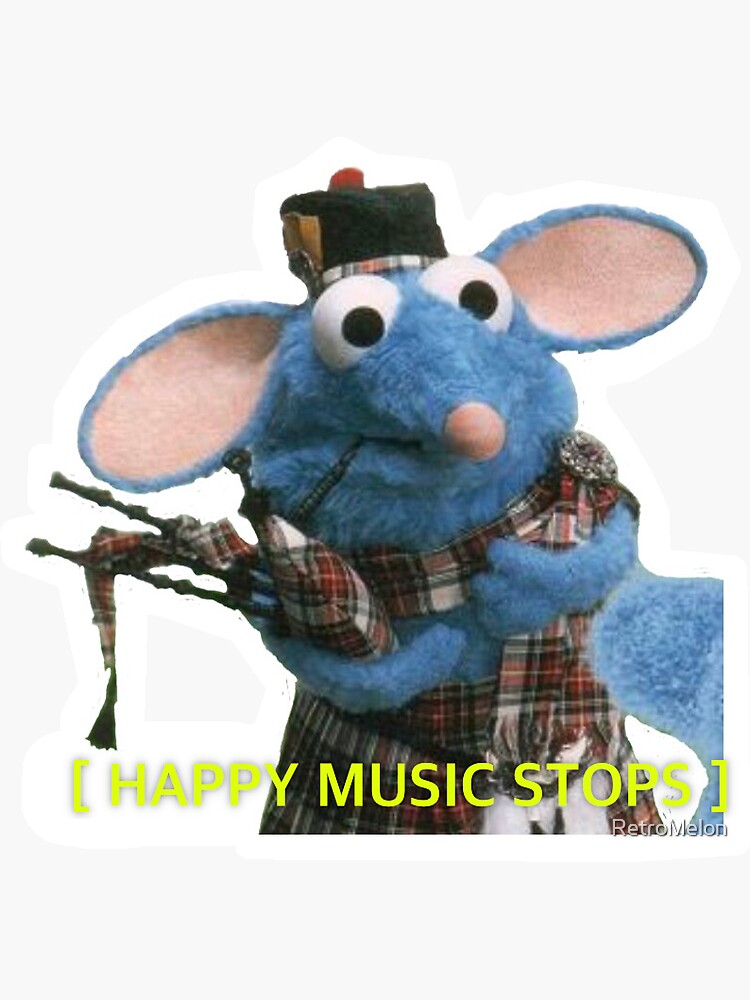 "Scottish Bagpipes Tunter Happy Music Stops Meme" Sticker for Sale by
