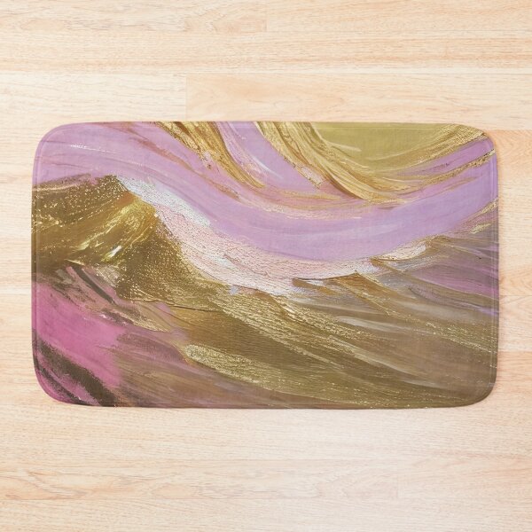 Item preview, Original Gold Foil Art, Pink Wave Art, Fancy Art designed and sold by viewgraphics.
