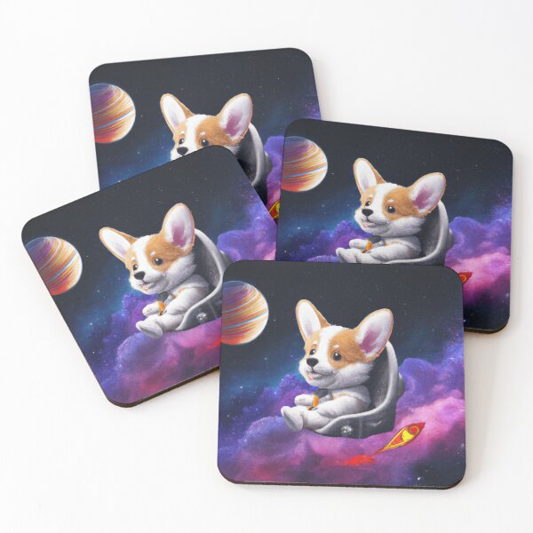 Item preview, Astronaut Corgi Puppy Riding through the Galaxy designed and sold by Lilieae.