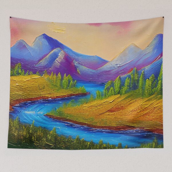 Item preview, Hand-Painted Blue Sky Art ,Gold Foil Art, Blue Ocean Art, Abstract Art designed and sold by viewgraphics.