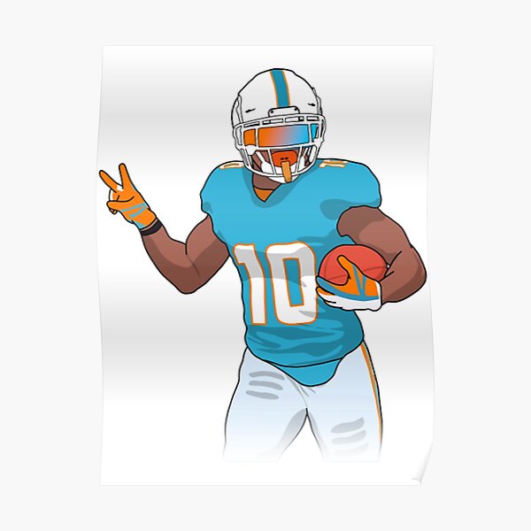 Miami Dolphins Tyreek Hill NFL Poster American Football Print -   Denmark