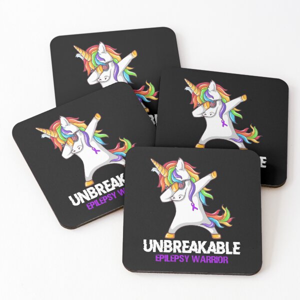 Item preview, Epilepsy Awareness - Unicorn Epilepsy Warrior Ribbon UNBREAKABLE designed and sold by Fernandezf.