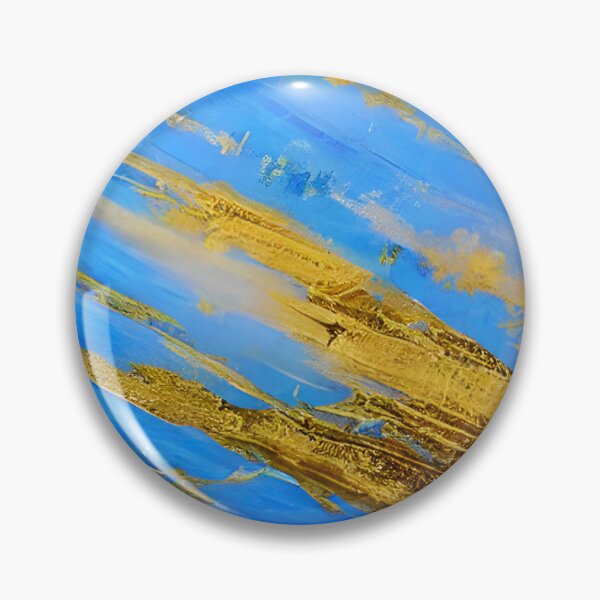 Item preview, Hand-Painted Blue Sky Art ,Gold Foil Art, Blue Ocean Art, Abstract Art  designed and sold by viewgraphics.