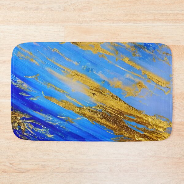 Item preview, Hand-Painted Blue Sky Art ,Gold Foil Art, Blue Ocean Art, Abstract Art  designed and sold by viewgraphics.