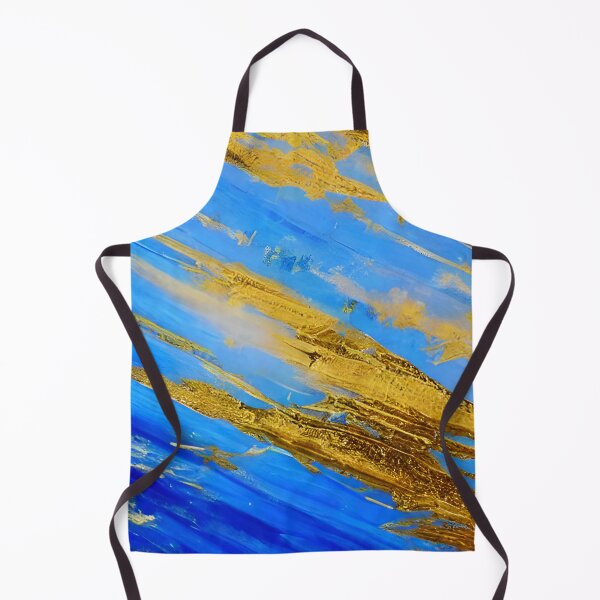 Item preview, Hand-Painted Blue Sky Art ,Gold Foil Art, Blue Ocean Art, Abstract Art designed and sold by viewgraphics.
