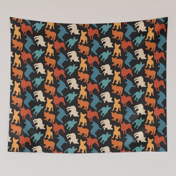 Item preview, Cute French Bulldog Silhouette Dog Pattern  designed and sold by enbrata.