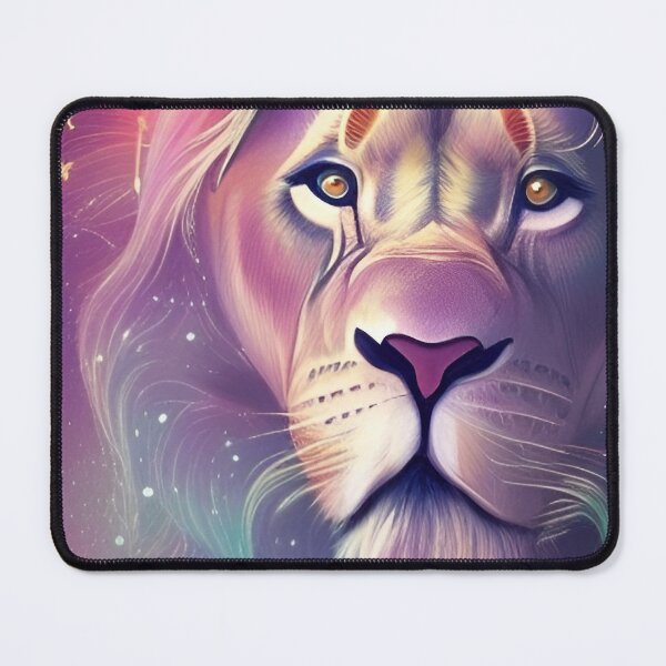 Item preview, Celestial Lion Portrait - Original Pastel Art with Mythical Flair designed and sold by emmtayloor.