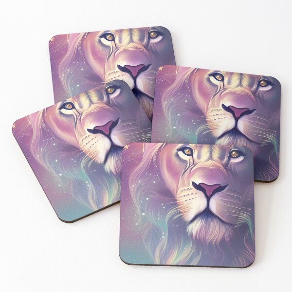 Item preview, Celestial Lion Portrait - Original Pastel Art with Mythical Flair designed and sold by emmtayloor.