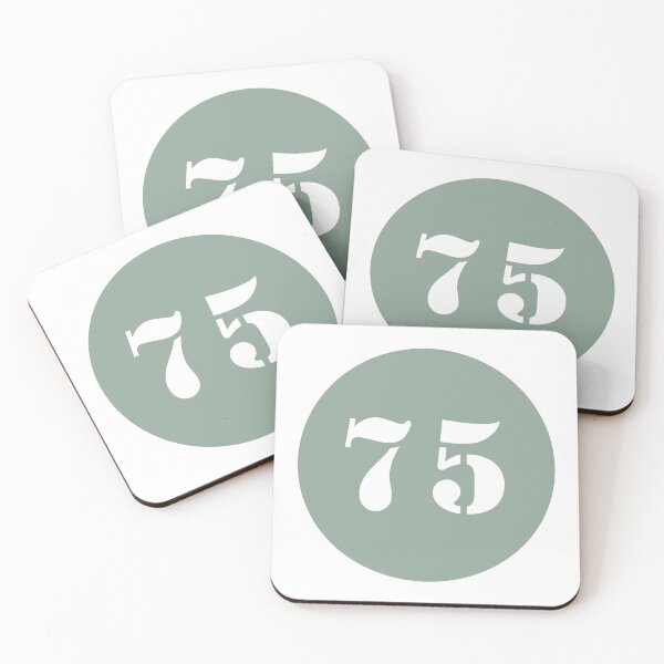 Item preview, Number Seventy Five (75) in Green Circle designed and sold by Ching Teoh.