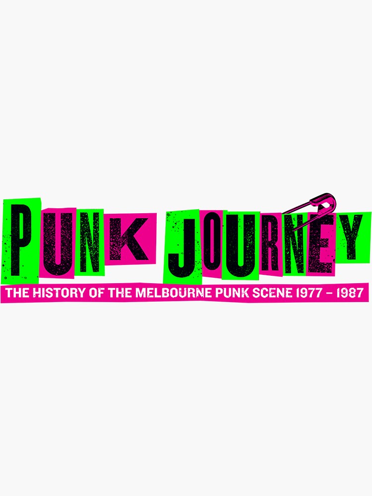 Thumbnail 3 of 3, Sticker, Punk Journey - white designed and sold by Melynda.