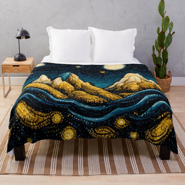Item preview, Blue and Gold Mountains And Rivers Under a Starry Night Sky 1 designed and sold by Styxiann.