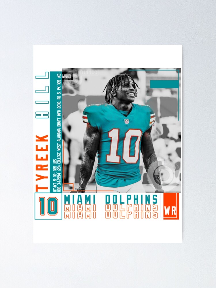 Tyreek Hill football Paper Poster Dolphins 5 - Tyreek Hill - Posters and  Art Prints