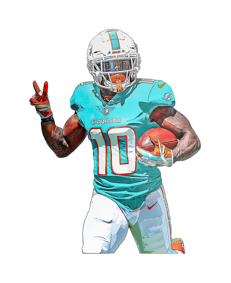 Tyreek Hill Poster Miami Dolphins Canvas Wrap Wall Art 