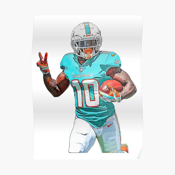 Tyreek Hill 10 Miami Dolphins football player pose poster gift