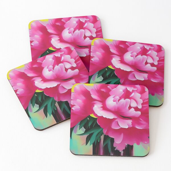 Artikelvorschau, Blumenmalerei, rosa Pfingstrosenkunst, moderne Kunst, Blumenkunst entworfen und verkauft von viewgraphics.