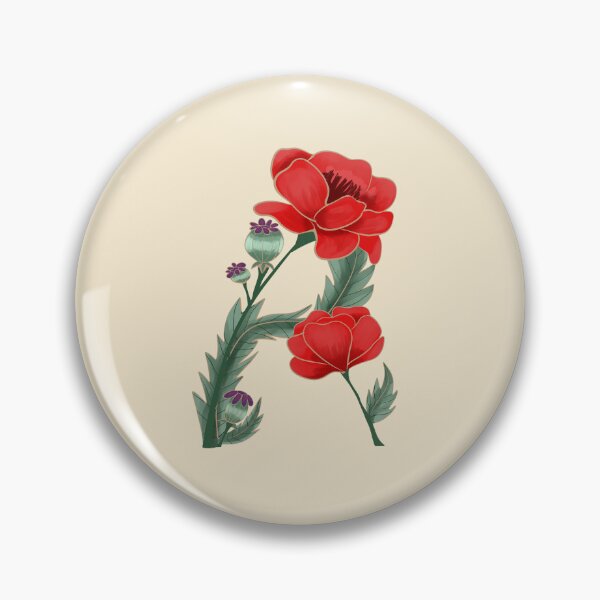 Item preview, Letter A with floral motif designed and sold by miriam-miranda.