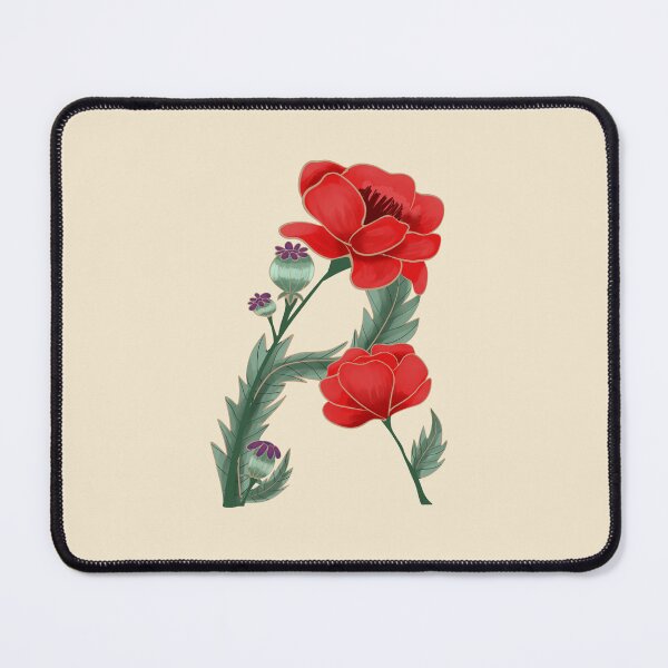 Item preview, Letter A with floral motif designed and sold by miriam-miranda.