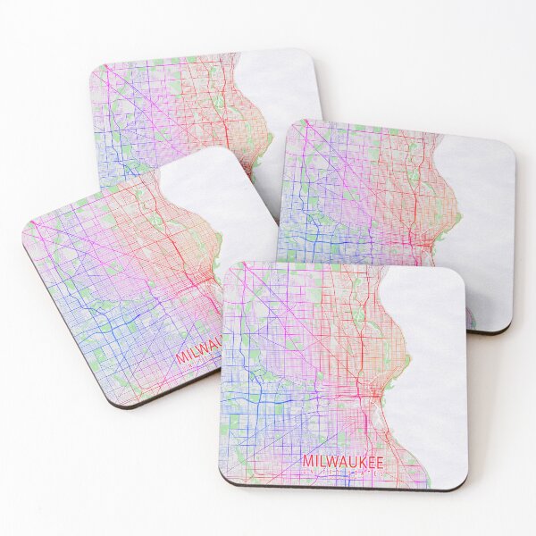 Item preview, Milwaukee City Map of Wisconsin, USA - Colorful designed and sold by deMAP.
