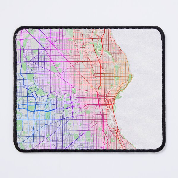 Item preview, Milwaukee City Map of Wisconsin, USA - Colorful designed and sold by deMAP.