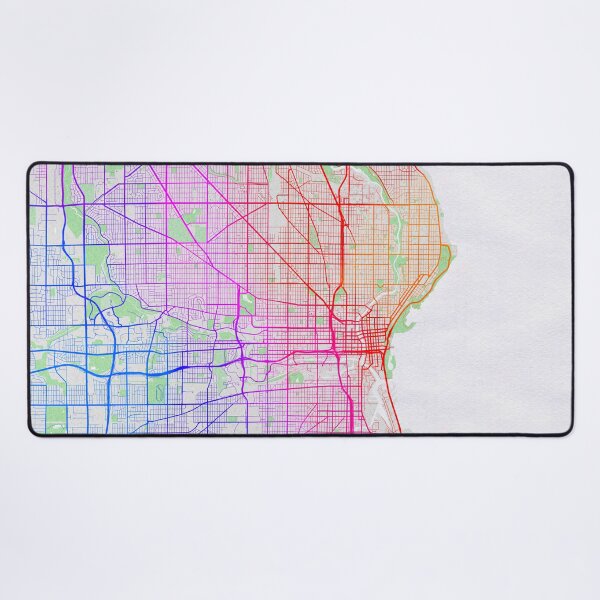 Item preview, Milwaukee City Map of Wisconsin, USA - Colorful designed and sold by deMAP.