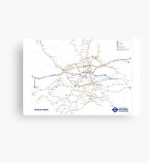 TFL New tube map Canvas Print