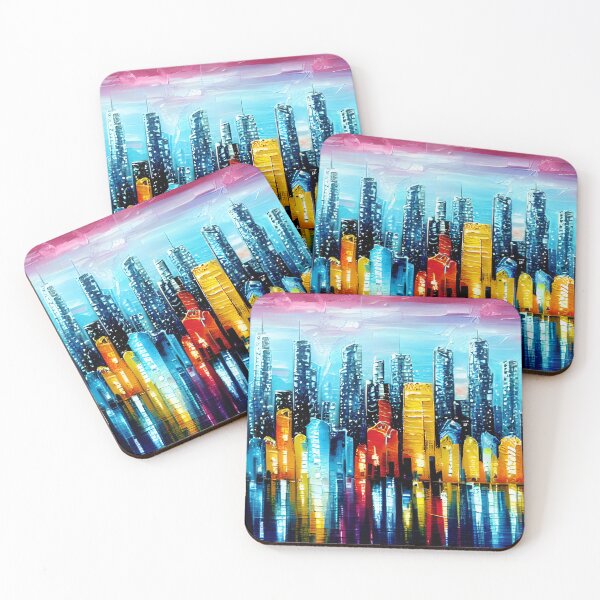 Item preview, Large City Skyline Landscape art, Large urban art, Urban Art, Original City Art  designed and sold by viewgraphics.