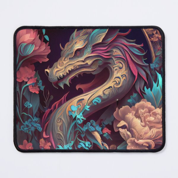 Item preview, Dragon and flowers designed and sold by ArslanWorld.