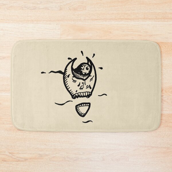 Item preview, Flying head with an eyeball trail - black line art - tattoo style designed and sold by Dopamine Dumpster.