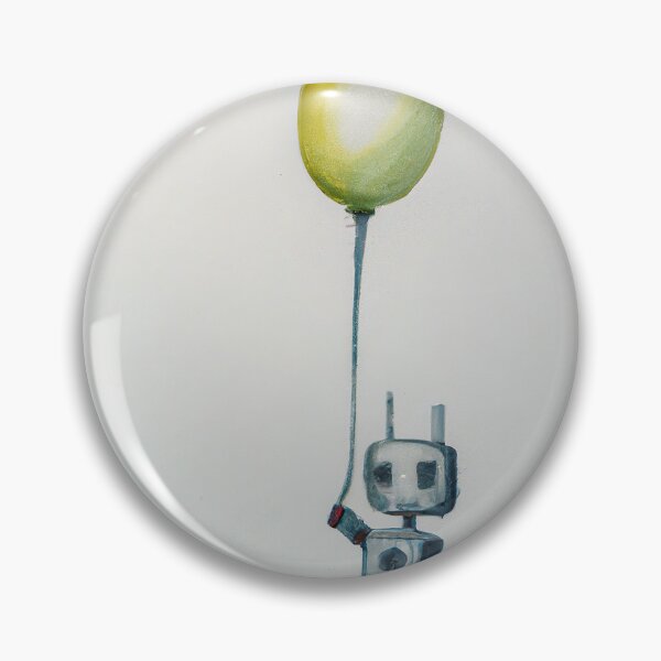 Item preview, Lonely Robot Holding A Balloon - Robot Looking For Love - Valentine's Day Gift designed and sold by AlanPhotoArt.
