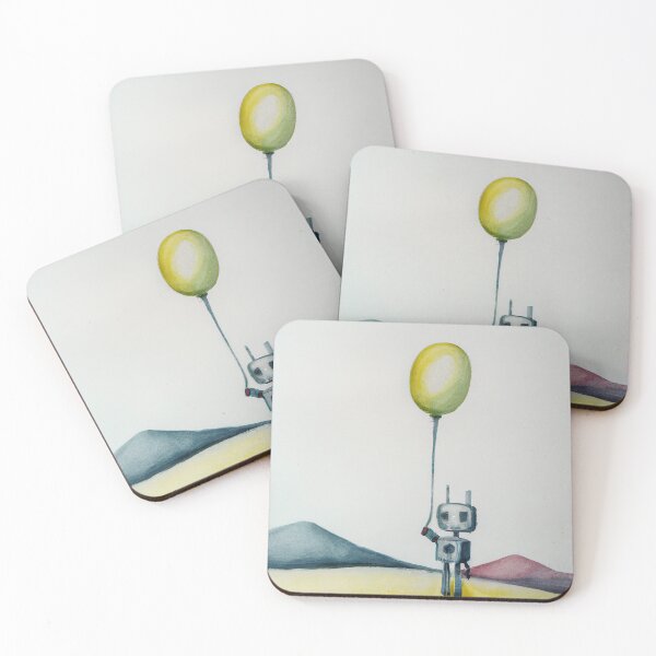 Item preview, Lonely Robot Holding A Balloon - Robot Looking For Love - Valentine's Day Gift designed and sold by AlanPhotoArt.