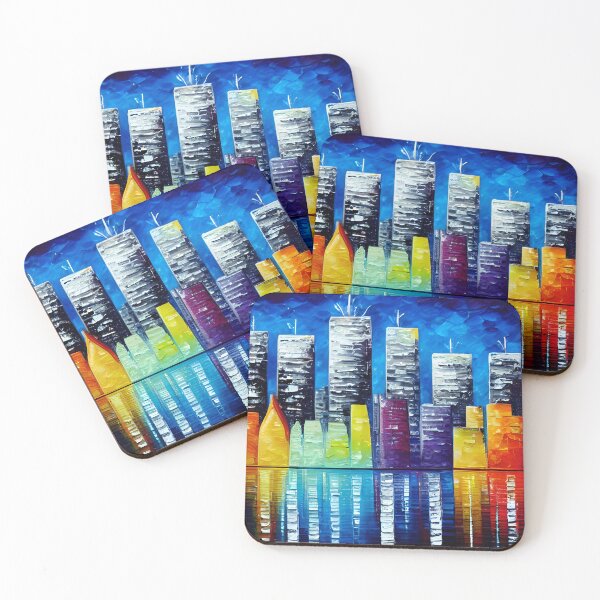 Item preview, Large City Skyline Landscape art, Large urban art, Urban Art, Original City Art  designed and sold by viewgraphics.