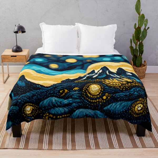 Item preview, Blue and Gold Mountains And Rivers Under a Starry Night Sky 4 designed and sold by Styxiann.