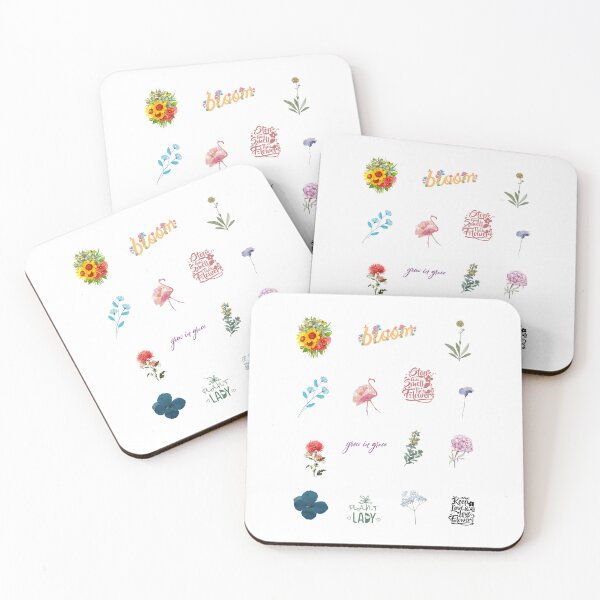 Item preview, Blooming Flower Quotes, Short Self Love Quotes And Pretty Flowers Set designed and sold by Flowerartlovers.