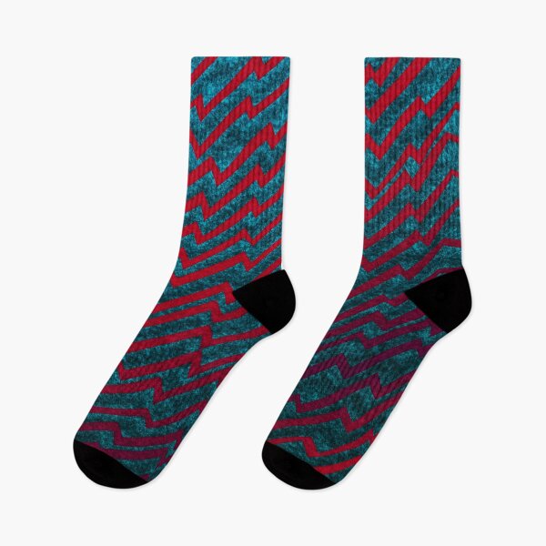 Item preview, Deep Reef Currents Zig Zag Blue and Red Pattern designed and sold by Brent Pruitt.