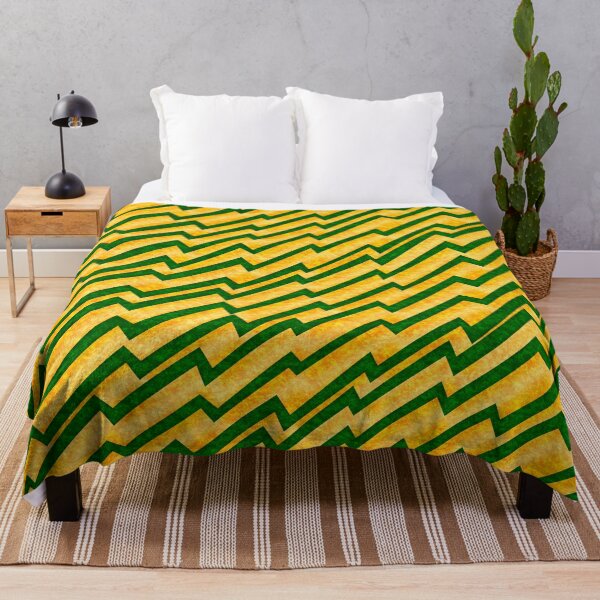 Aperçu de l'œuvre Motif vert statique Zig Zag jaune et vert créée et vendue par Brent Pruitt.
