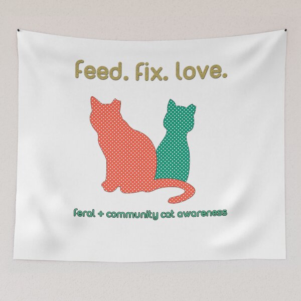 Item preview, Feral Cats + Stray Cats + Community Cats Rescue: Feed. Fix. Love.  designed and sold by outsidekitty.