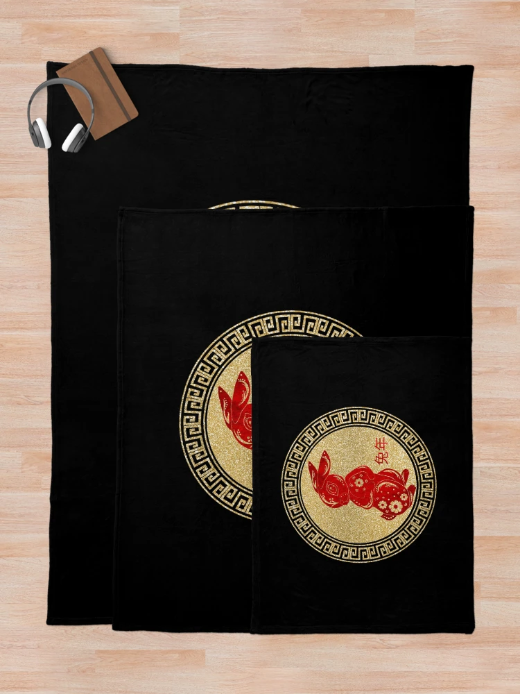 Thumbnail 5 of 6, Throw Blanket, Golden Rabbit designed and sold by ALesterDesign.